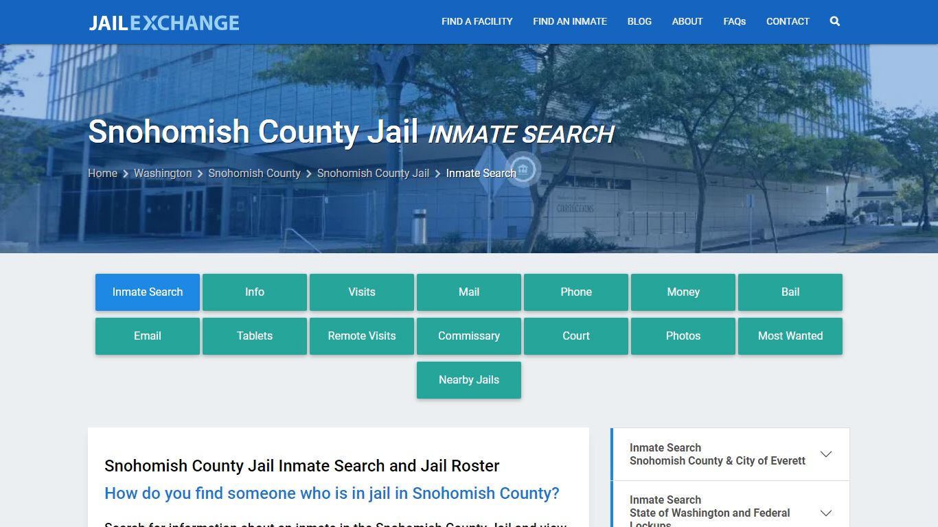 Snohomish County Jail Inmate Search - Jail Exchange